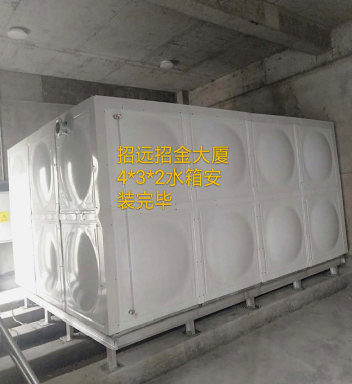 煙（yān）台市24立方聚氨酯（zhǐ）發泡（pào）熱鍍鋅保溫水（shuǐ）箱